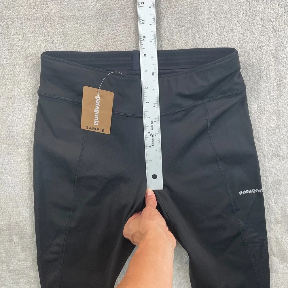Patagonia Endless Runs Capri Performance Leggings Women Small Black Hike‎ NWT